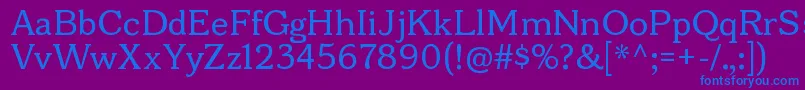 BonoborgRegular Font – Blue Fonts on Purple Background