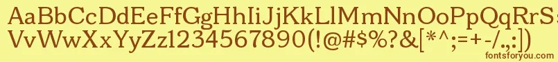 BonoborgRegular Font – Brown Fonts on Yellow Background