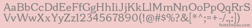 フォントBonoborgRegular – ピンクの背景に灰色の文字