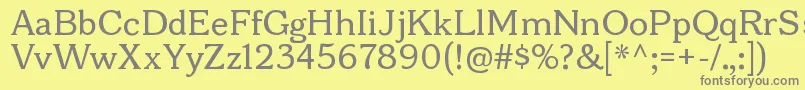 fuente BonoborgRegular – Fuentes Grises Sobre Fondo Amarillo