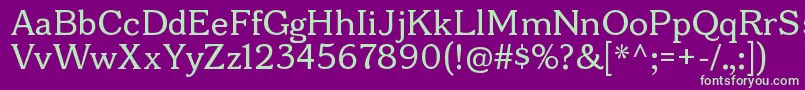 BonoborgRegular Font – Green Fonts on Purple Background