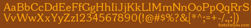 fuente BonoborgRegular – Fuentes Naranjas Sobre Fondo Marrón
