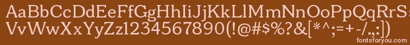 BonoborgRegular Font – Pink Fonts on Brown Background