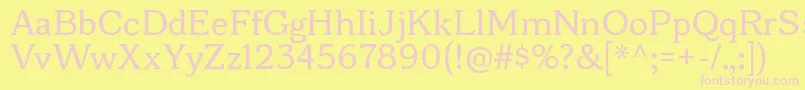 fuente BonoborgRegular – Fuentes Rosadas Sobre Fondo Amarillo