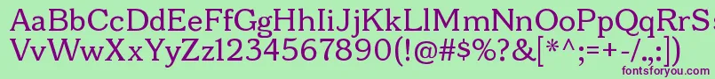 BonoborgRegular Font – Purple Fonts on Green Background