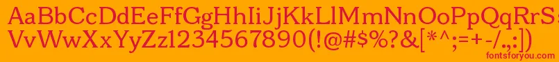 BonoborgRegular Font – Red Fonts on Orange Background