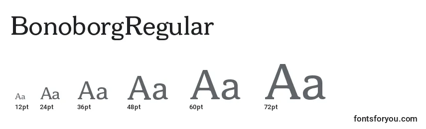 Größen der Schriftart BonoborgRegular
