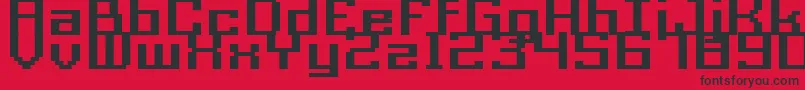 Acme9RegularBoldXtnd Font – Black Fonts on Red Background