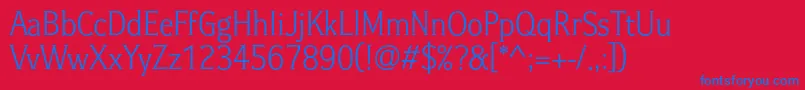 Idealgothic Font – Blue Fonts on Red Background