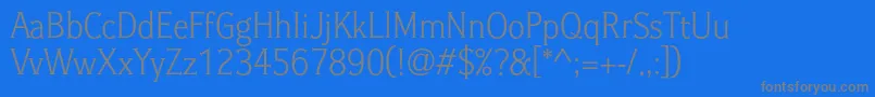 Idealgothic Font – Gray Fonts on Blue Background