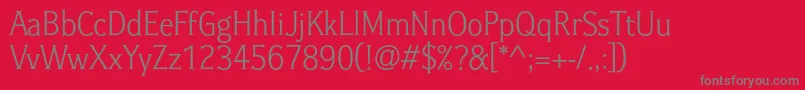 Idealgothic Font – Gray Fonts on Red Background