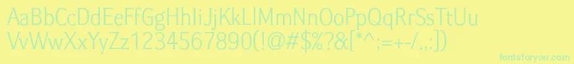 Idealgothic Font – Green Fonts on Yellow Background