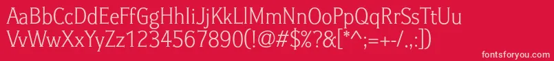 Idealgothic Font – Pink Fonts on Red Background