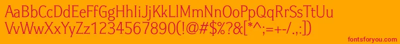 Idealgothic Font – Red Fonts on Orange Background