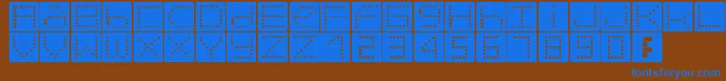 Orb Font – Blue Fonts on Brown Background