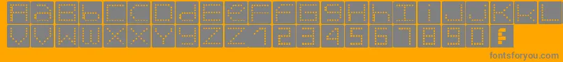 Orb-Schriftart – Graue Schriften auf orangefarbenem Hintergrund