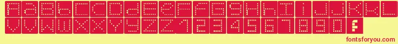Orb Font – Red Fonts on Yellow Background