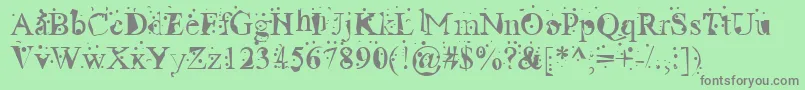 フォントRadio – 緑の背景に灰色の文字