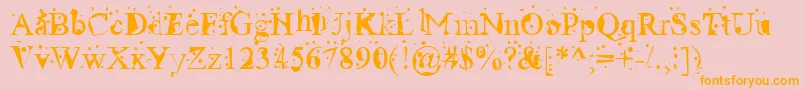 Radio Font – Orange Fonts on Pink Background
