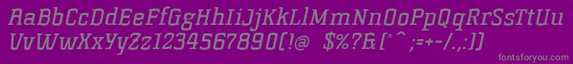 KorneuburgSlabRegularSlanted Font – Gray Fonts on Purple Background