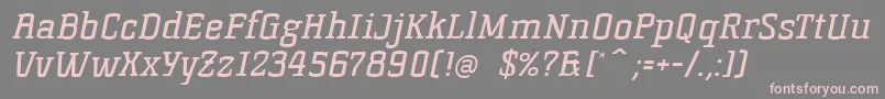 KorneuburgSlabRegularSlanted Font – Pink Fonts on Gray Background
