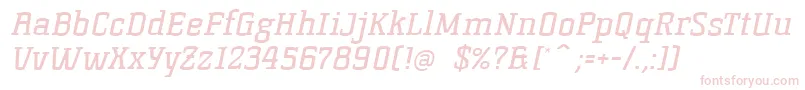 KorneuburgSlabRegularSlanted Font – Pink Fonts on White Background