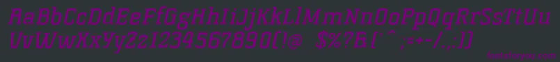 KorneuburgSlabRegularSlanted Font – Purple Fonts on Black Background