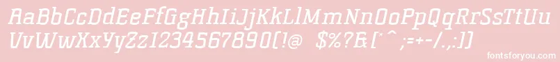 KorneuburgSlabRegularSlanted Font – White Fonts on Pink Background