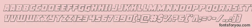 Libertylegionoutital Font – Black Fonts on Pink Background