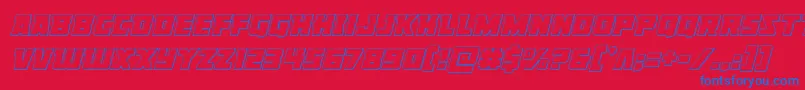 Libertylegionoutital Font – Blue Fonts on Red Background