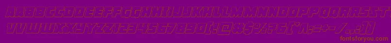 Libertylegionoutital Font – Brown Fonts on Purple Background