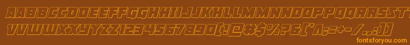 Libertylegionoutital Font – Orange Fonts on Brown Background