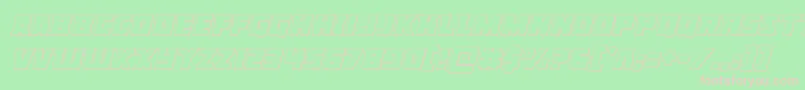 Libertylegionoutital Font – Pink Fonts on Green Background