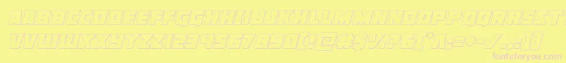 Libertylegionoutital Font – Pink Fonts on Yellow Background