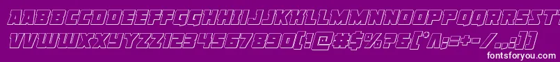 Libertylegionoutital Font – White Fonts on Purple Background