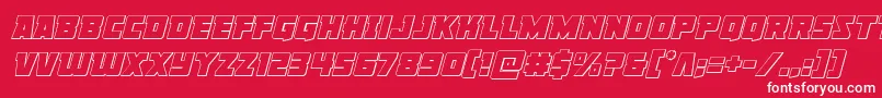 Libertylegionoutital Font – White Fonts on Red Background