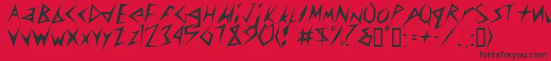 Amplifier Font – Black Fonts on Red Background