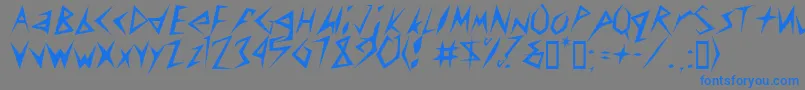 Amplifier Font – Blue Fonts on Gray Background