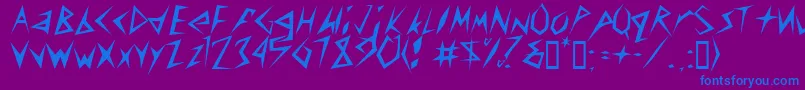 Amplifier Font – Blue Fonts on Purple Background
