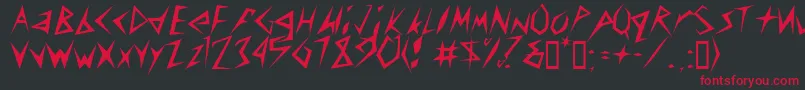 Amplifier Font – Red Fonts on Black Background