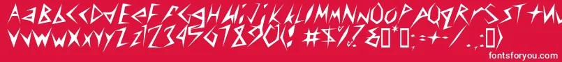 Amplifier Font – White Fonts on Red Background