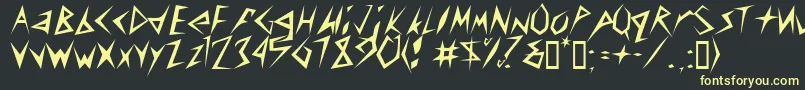 Amplifier Font – Yellow Fonts on Black Background