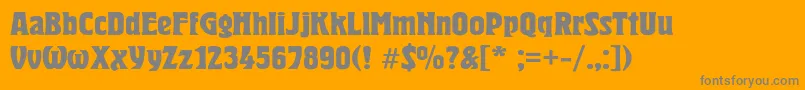 HeroldcBold Font – Gray Fonts on Orange Background