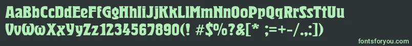 Шрифт HeroldcBold – зелёные шрифты на чёрном фоне