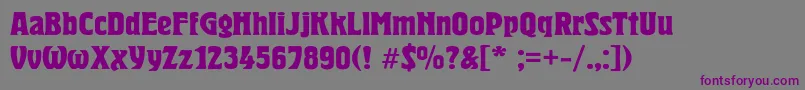 HeroldcBold Font – Purple Fonts on Gray Background