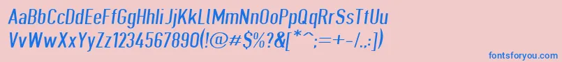 フォントGiveahootdpextobl – ピンクの背景に青い文字
