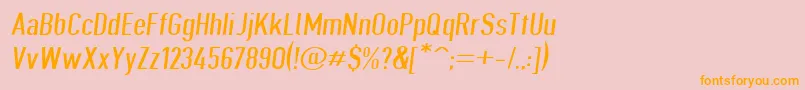 Giveahootdpextobl Font – Orange Fonts on Pink Background