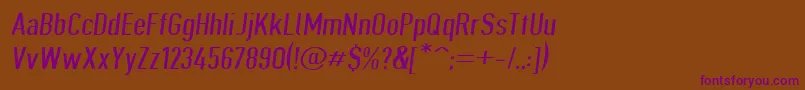 Giveahootdpextobl Font – Purple Fonts on Brown Background