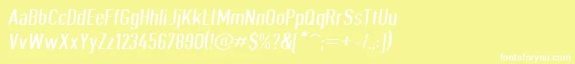 Giveahootdpextobl Font – White Fonts on Yellow Background