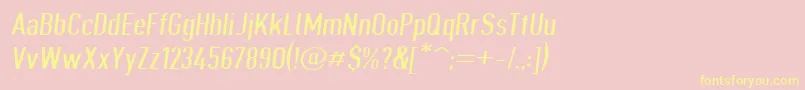 Giveahootdpextobl-Schriftart – Gelbe Schriften auf rosa Hintergrund